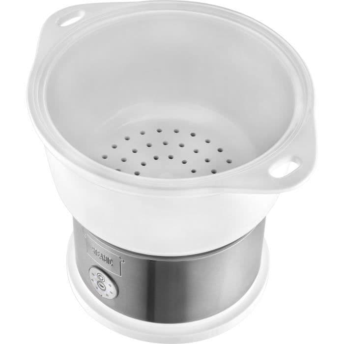 KALORIK TKGDG1002 keramisk dampkoger - 700 W - keramisk skål - hvid