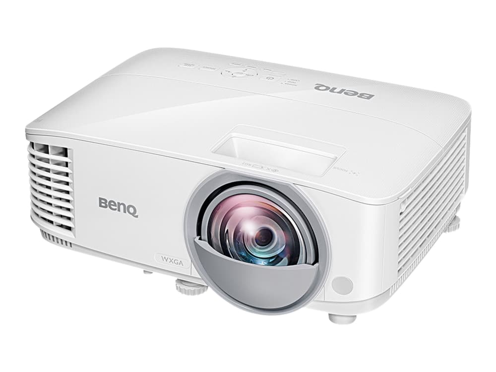 BenQ MW826ST - DLP-projektor - portabel - 3D - 3400 ANSI-lumen - WXGA (1280 x 800) - 16:10 - 720p - kortkast fast linse - LAN