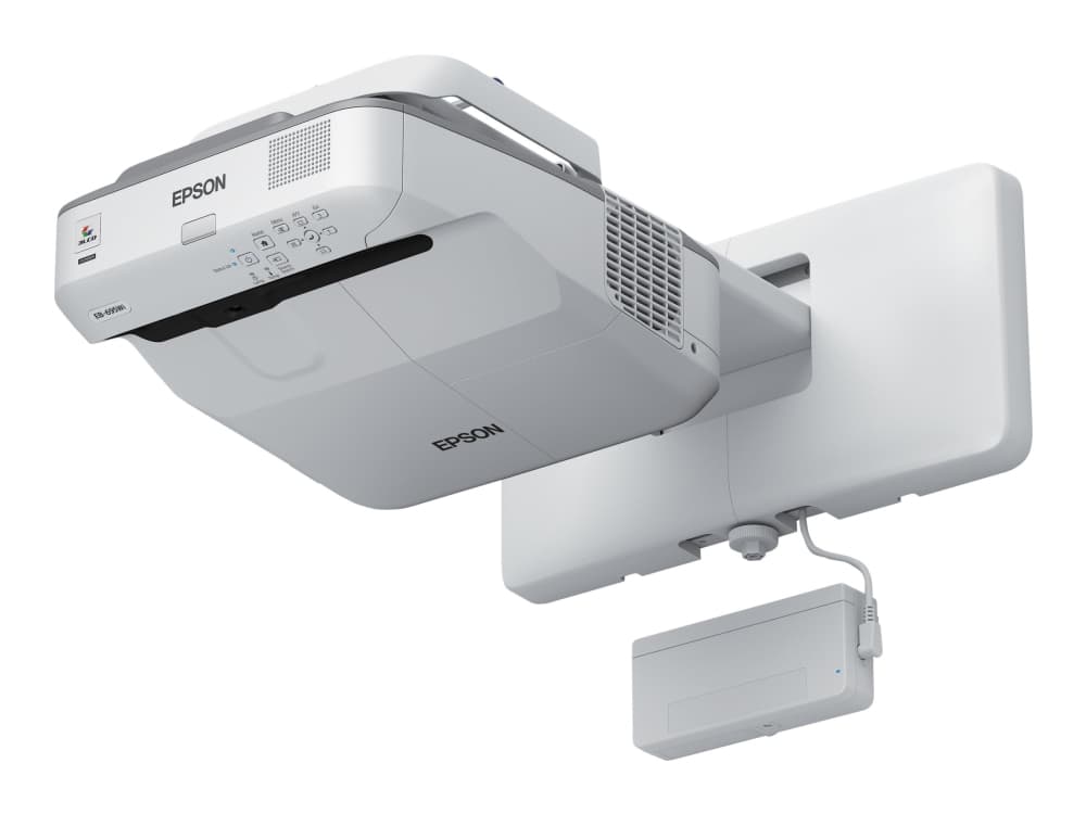 Epson EB-680Wi - 3LCD-projektor - 3200 lumen - WXGA (1280 x 800) - 16:10 - 720p - LAN - grå, vit
