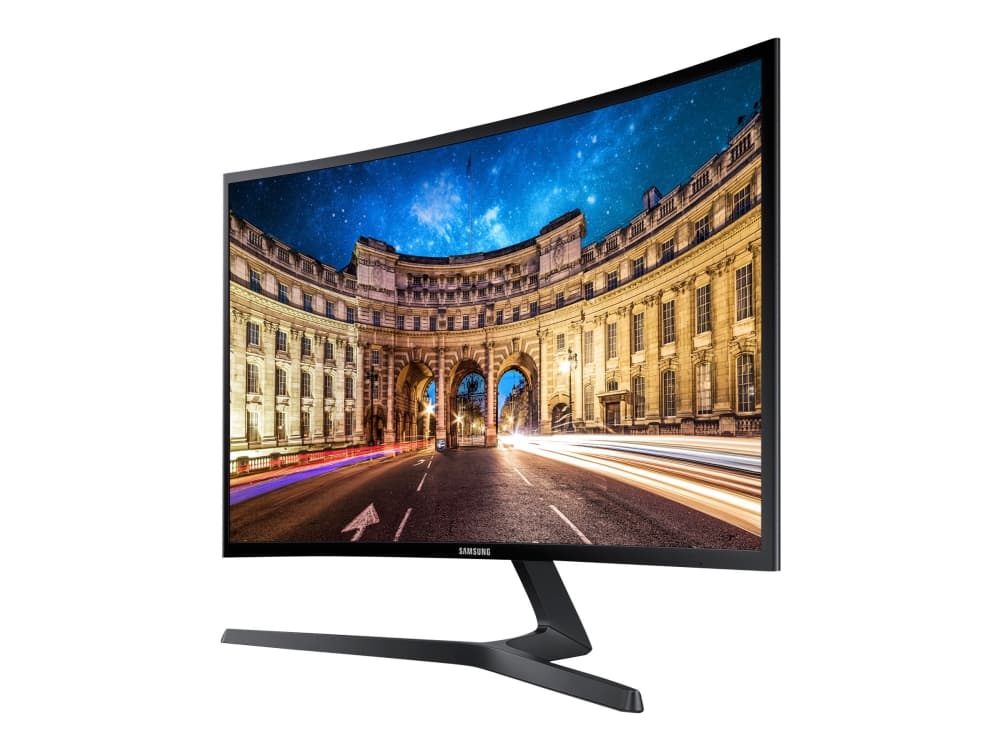 Samsung C24F396FHU - CF396 Series - LCD-skärm - böjd - 24" - 1920 x 1080 Full HD (1080p) @ 60 Hz - VA - 250 cd/m² - 3000:1 - 4 ms - HDMI, VGA - gläns