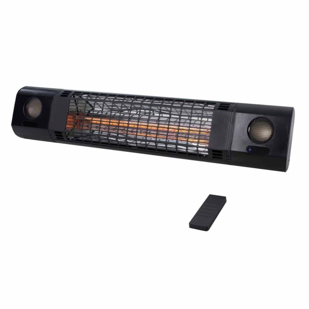 Sunred Terrassevarmer Sun and Sound 2000 W rose gull svart