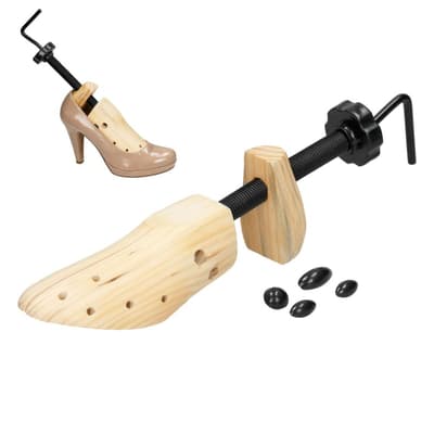 ECD Germany 18 stykker Schuhspanner sko båre (9 par) fra birke størrelse M 35-38 inklusive 2-funktion for kvinder. 72 Dehnaufsätze Shoe Næste sko fræs