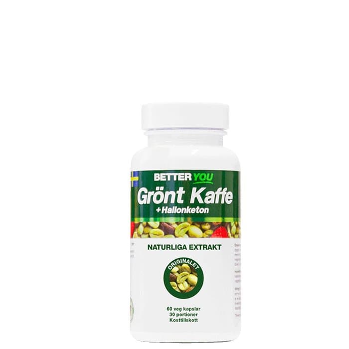 Grönt kaffe + hallonketon, veg. 60 kapslar