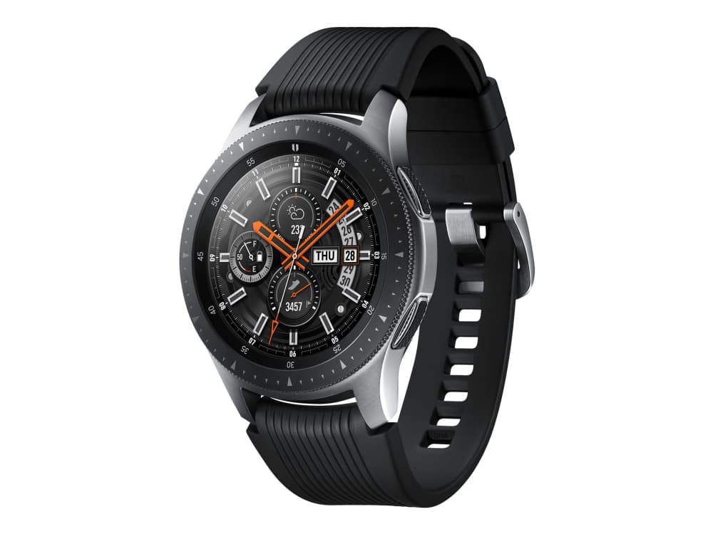 Samsung Galaxy Watch - 46 mm - Silver - smarwatch w/ band - silicone - display 1.3" - 4 GB - Wi-Fi, NFC, Bluetooth - 63 g (NOT Nordic Approved - No S