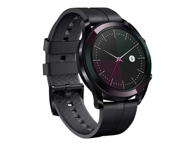 Huawei Watch GT Elegant - 42 mm - svart rostfritt stål - smart klocka med rem - fluoroelastomer - svart - bandstorlek 130-190 mm - display 1.2" - Blu