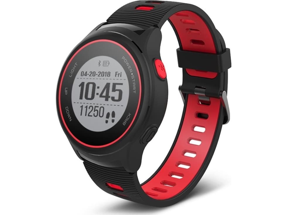 Forever Smart SW-600 Triplex Sport Watch with GPS / Pulsometer / IP68 / BT 4.2 / Compass / Weather / Raudona
