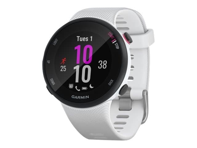 Garmin Forerunner 45S - Vit - sportklocka med band - silikon - vit - band size: S - display 1.04" - Bluetooth, ANT+ - 32 g
