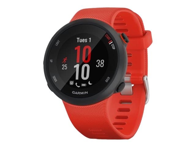 Garmin Forerunner 45 - Svart - smart klocka med band - silikon - lavaröd - band size: L - display 1.04" - Bluetooth, ANT+ - 36 g