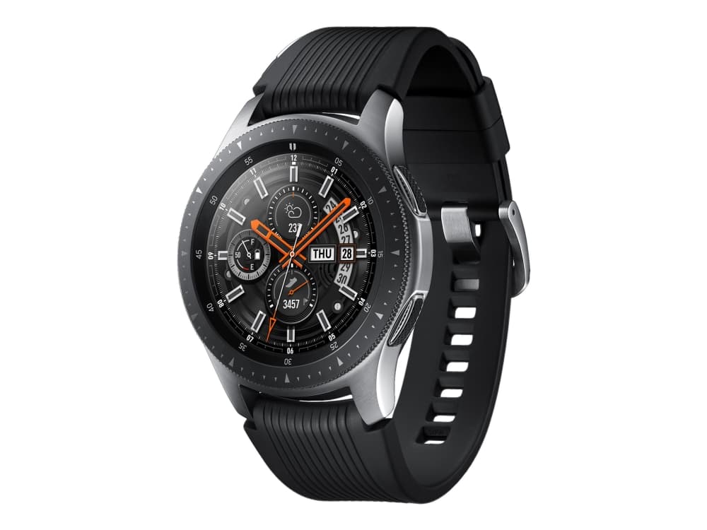 Samsung Galaxy Watch - 46 mm - sølv - smart ur med bånd - silikone - display 1.3" - 4 GB - Wi-Fi, NFC, Bluetooth - 63 g (NOT Nordic Approved - No Sam