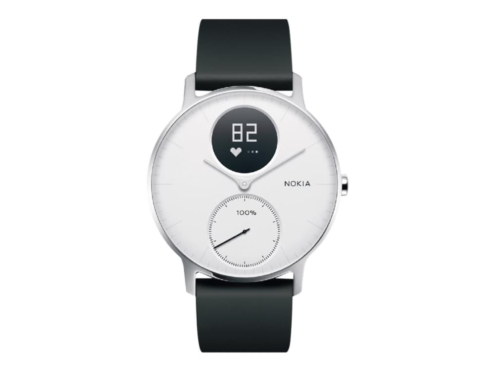 Nokia Steel HR - 36 mm - aktivitetssporer med bånd - silikon - båndstørrelse inntil 200 mm - Bluetooth - 39 g