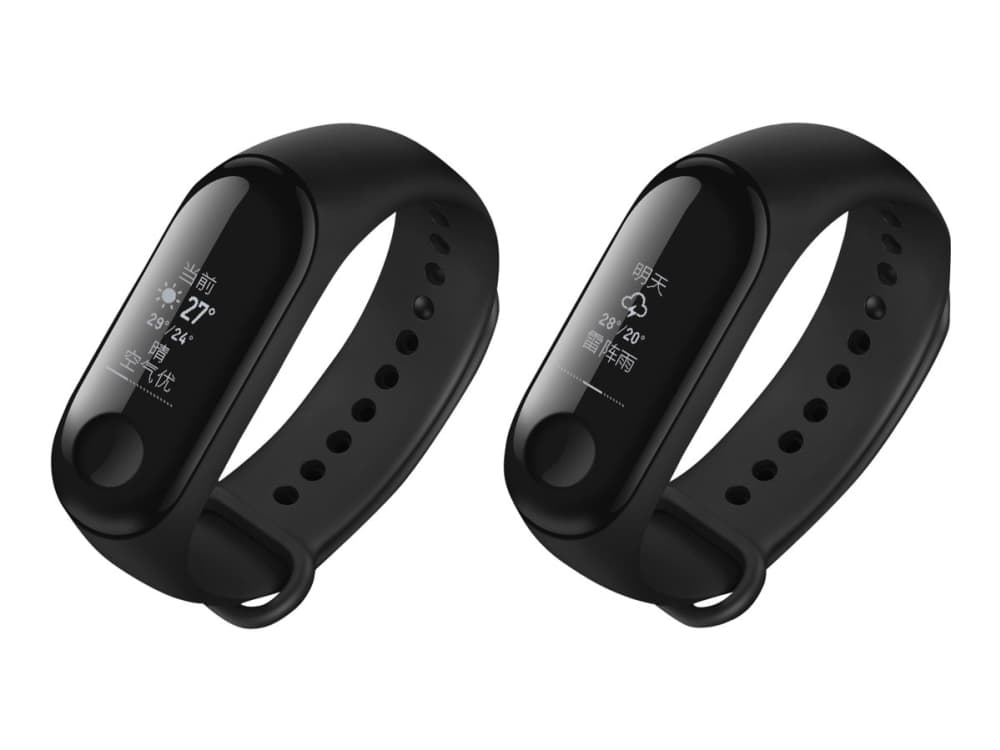 Xiaomi Mi Band 3 - Aktivitetspårare med band - TPE - svart - wrist size: 155-216 mm - display 0.78" - monokrom - Bluetooth - 20 g