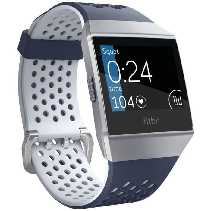 FITBIT - FB503WTNV -IONIC Tilsluttet Sportsur Mixed-sessioner, vandtæt, musik, 4 års autonomi, anmeldere, GPS-Special Series ADID