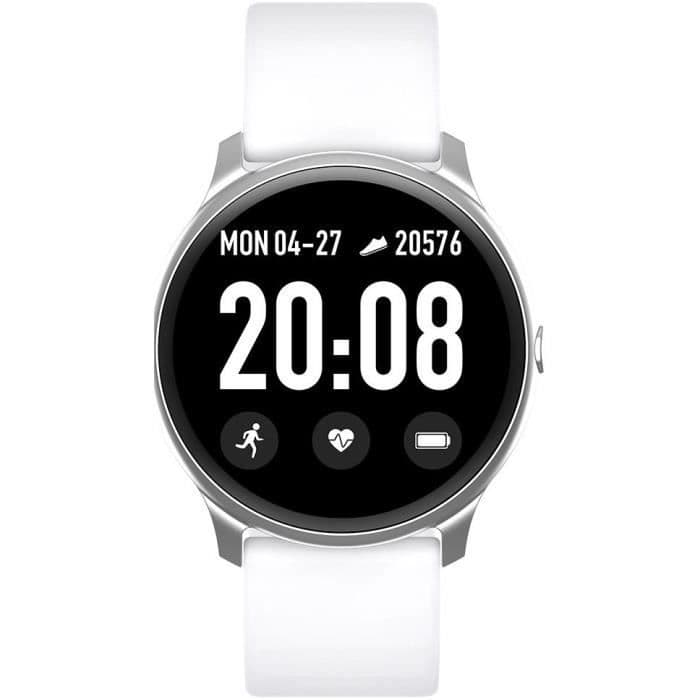 WEE'PLUG SMARTFIT tilsluttet ur - Elegant Smartwatch - Multisports - Cardio - Bluetooth - Vandtæt - Hvid