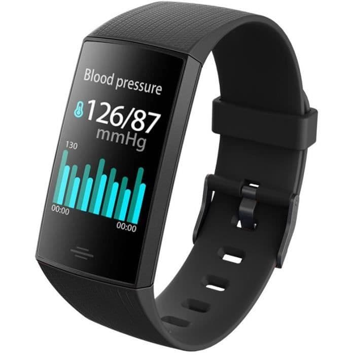 WEE'PLUG SB18 + tilsluttet armbånd - Multisports - Cardio-håndled - Bluetooth - Vandtæt - Sort