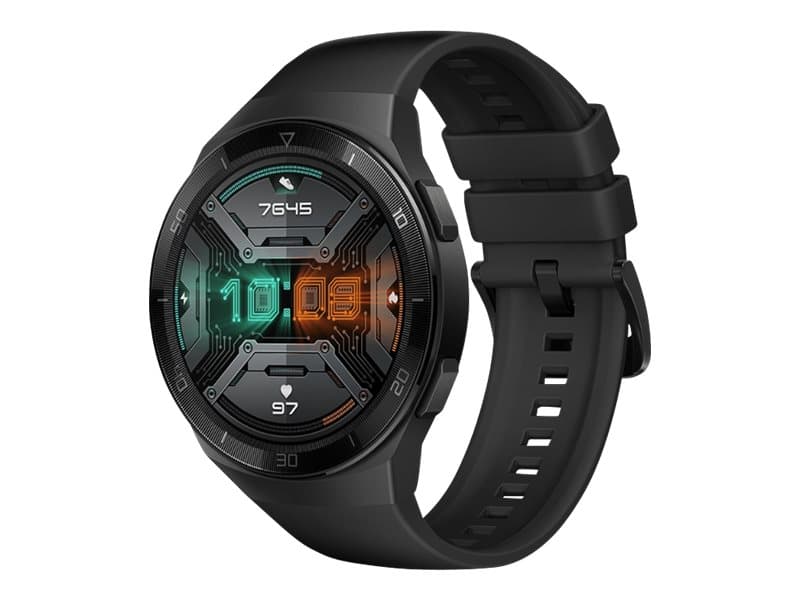 Huawei Watch GT 2e - Sort rustfrit stål - smart ur med rem - fluoroelastomer - grafitsort - display 1.39" - 4 GB - Bluetooth - 43 g (NOT Nordic Appro