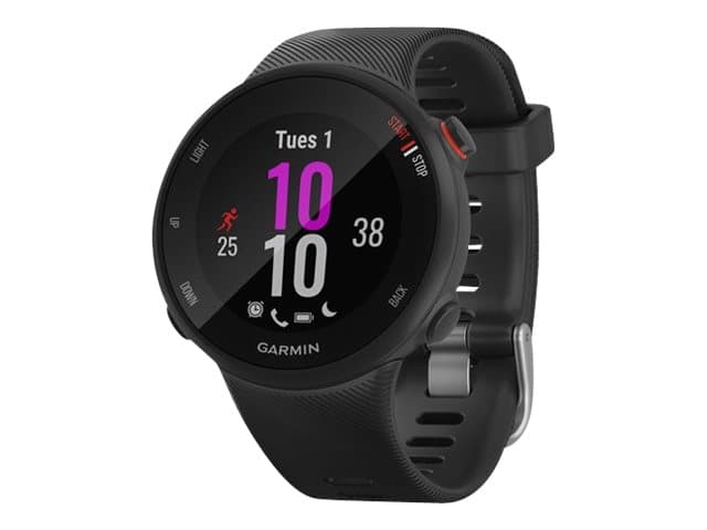 Garmin Forerunner 45S - Svart - sportklocka med band - silikon - svart - band size: S - display 1.04" - Bluetooth, ANT+ - 32 g