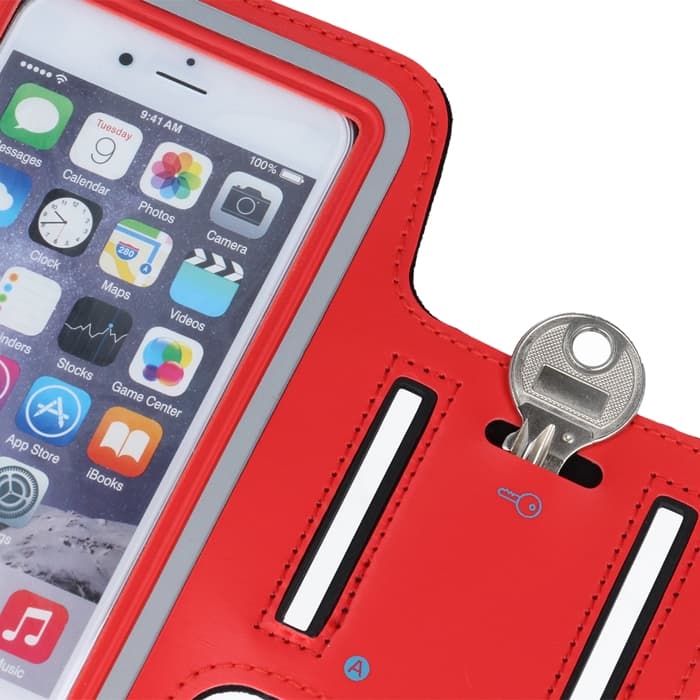 Premium Sportarmband för 5,1" smartphones, Röd