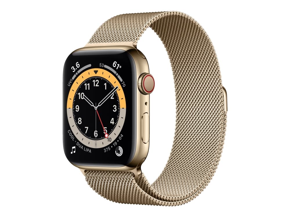 APPLE WATCH S6 GPS+CELL 44MM ACCS GOLD STSTEEL CASE W GOLD ML LOOP IN