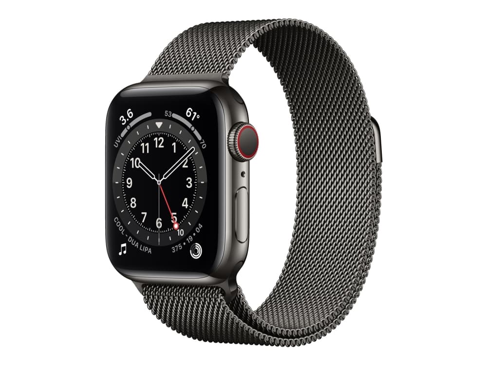 Apple Watch Series 6, OLED, Berøringsskjerm, 32 GB, Wi-Fi, GPS, Grafitt