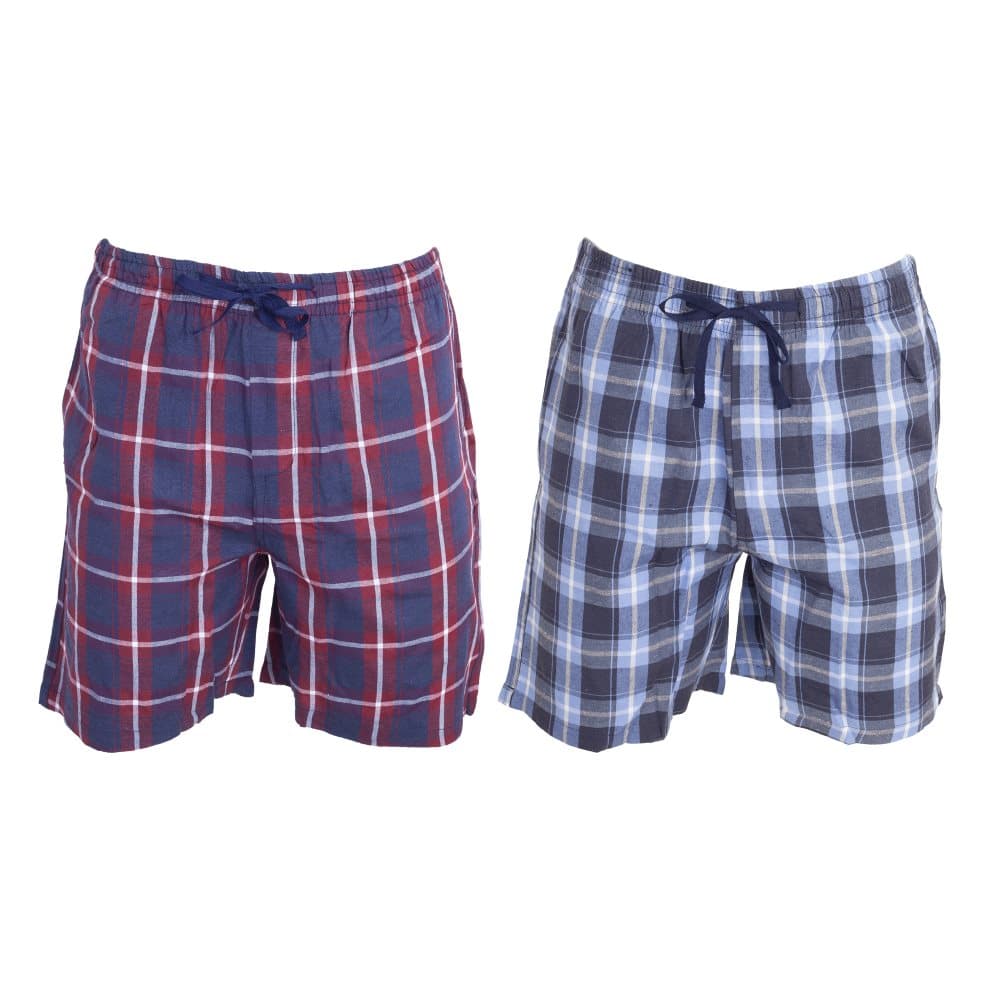 Foxbury Herrkontrollerade pyjamashorts (paket med 2)