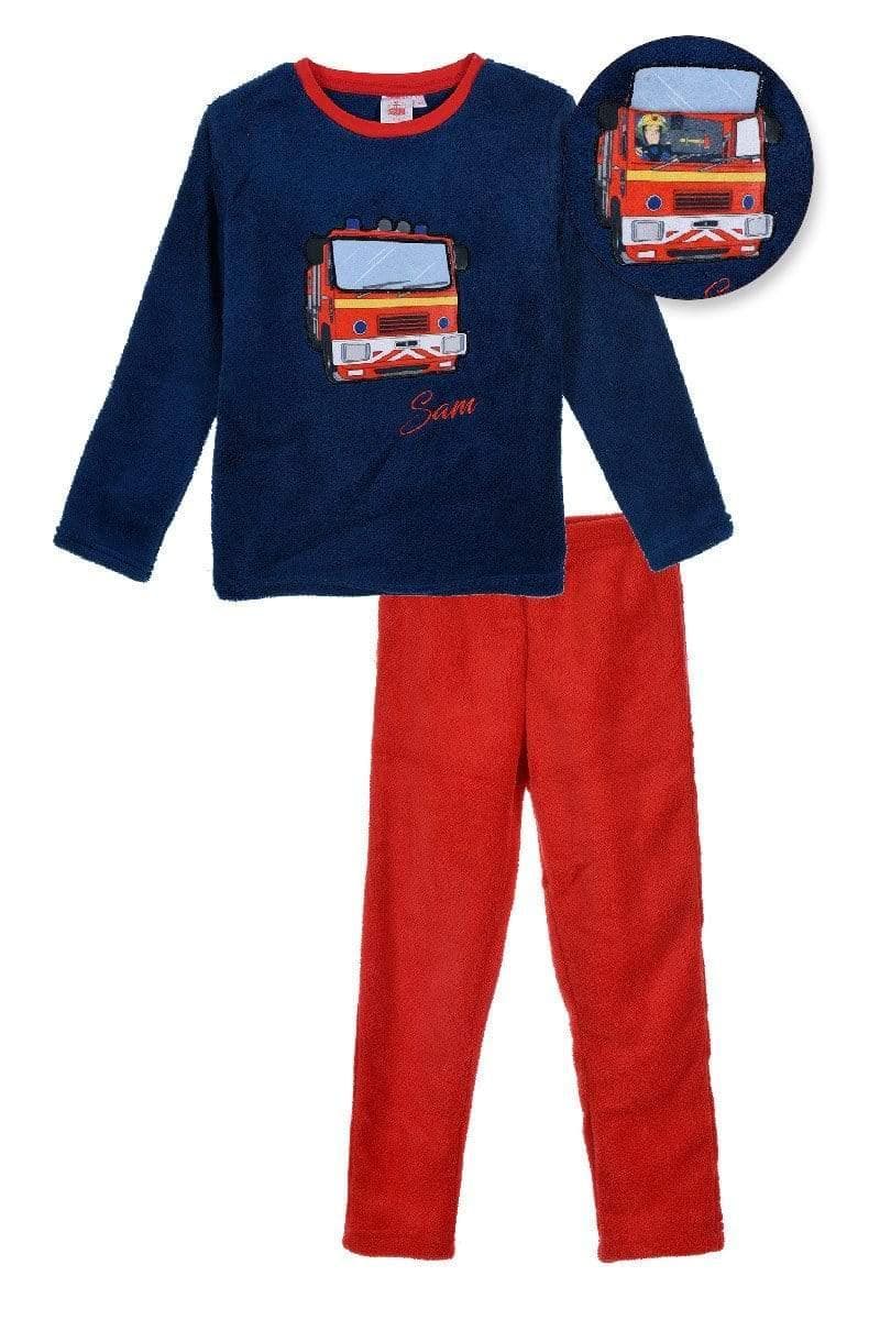 Brannmann Sam Fleece Pysjamas - Mørkeblå