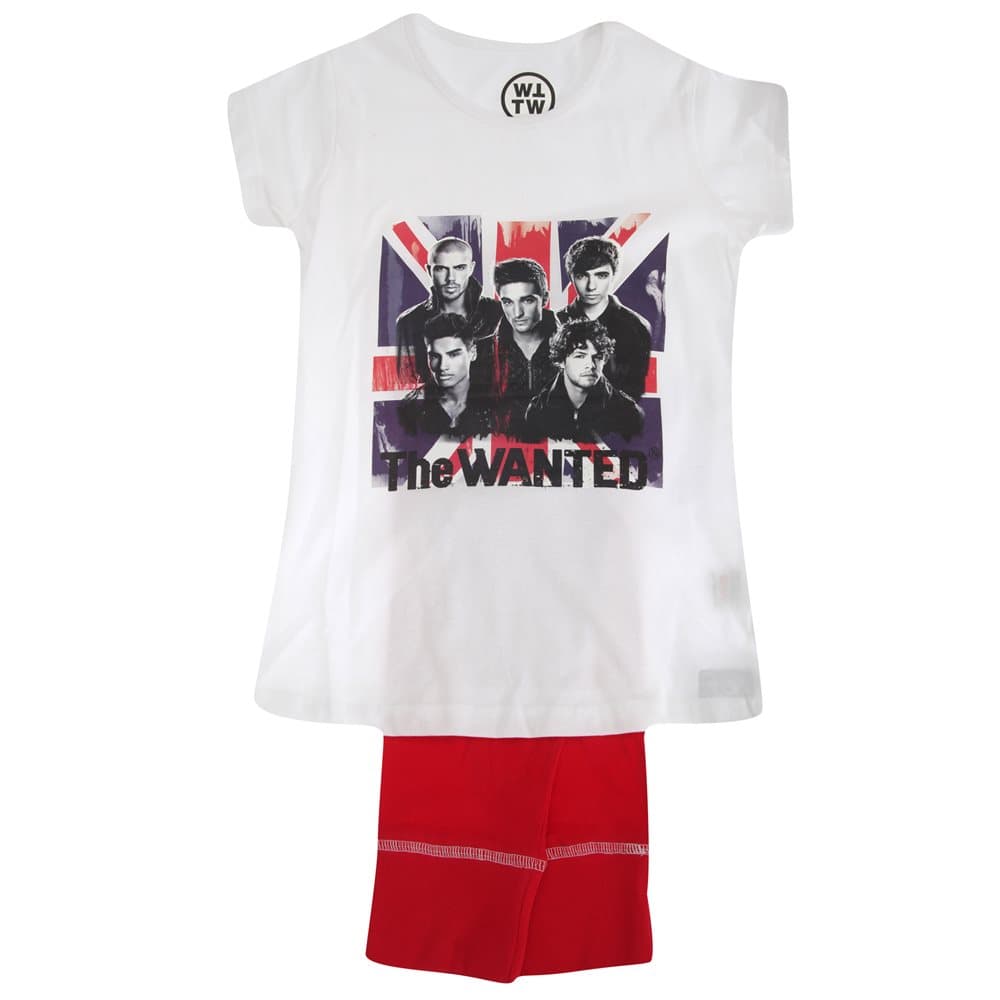 Barn- / barnflickor The Wanted Union Jack Kortärmad topp och bottnar Pyjama / nattkläder