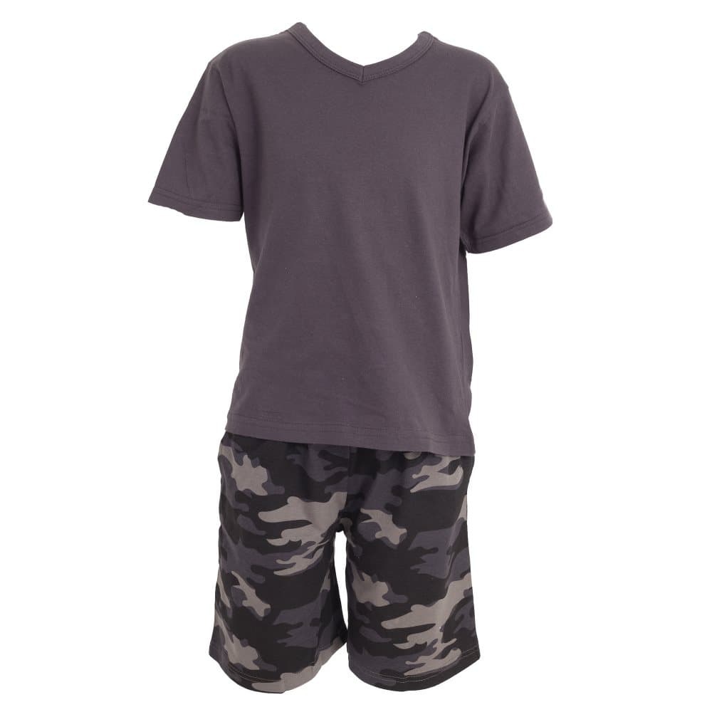 Tom Franks Boys V-Neck Camo Short Pyjama Set