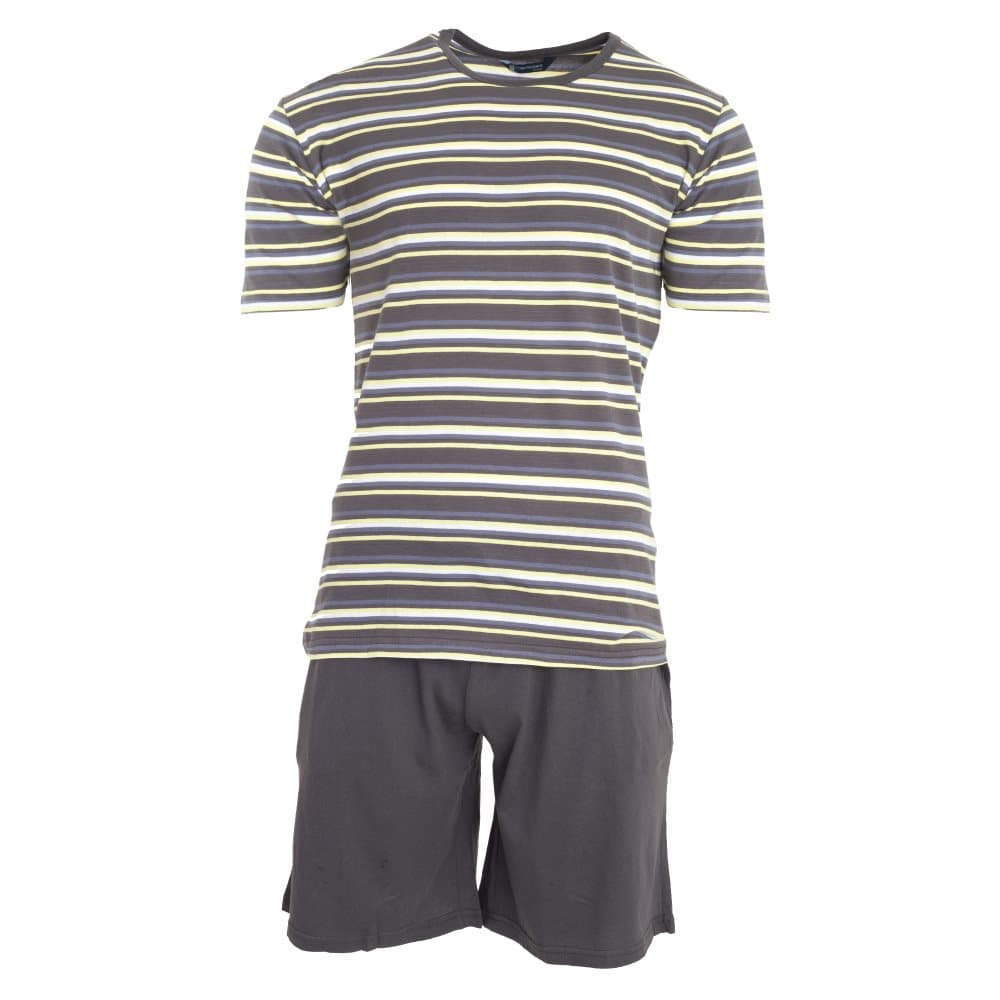 Tom Franks Mäns Jersey randig kort bomulls pyjamasats