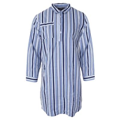 Walter Grange Mens Traditional Striped Cotton Nightshirt