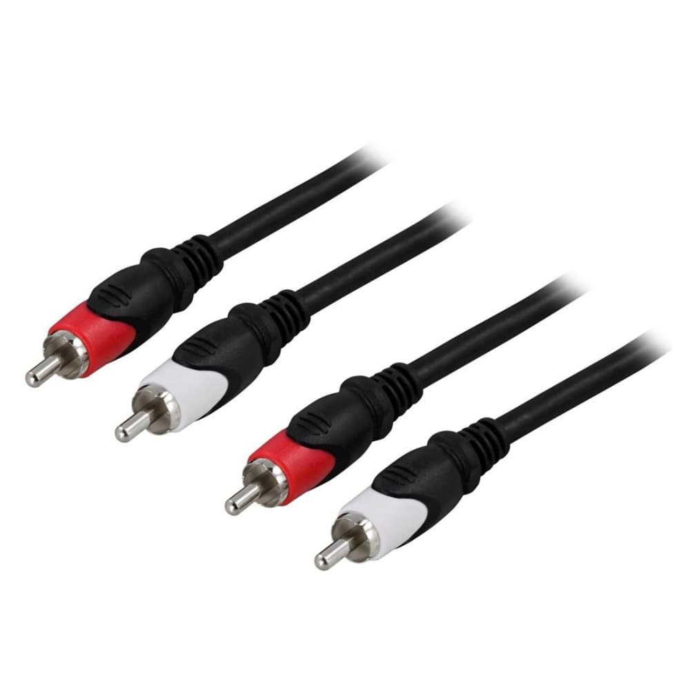 Deltaco, 2x RCA Lydkabel - 1 m