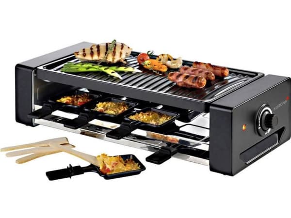Korona 45070 Raclette 8 pander Sort, Sølv