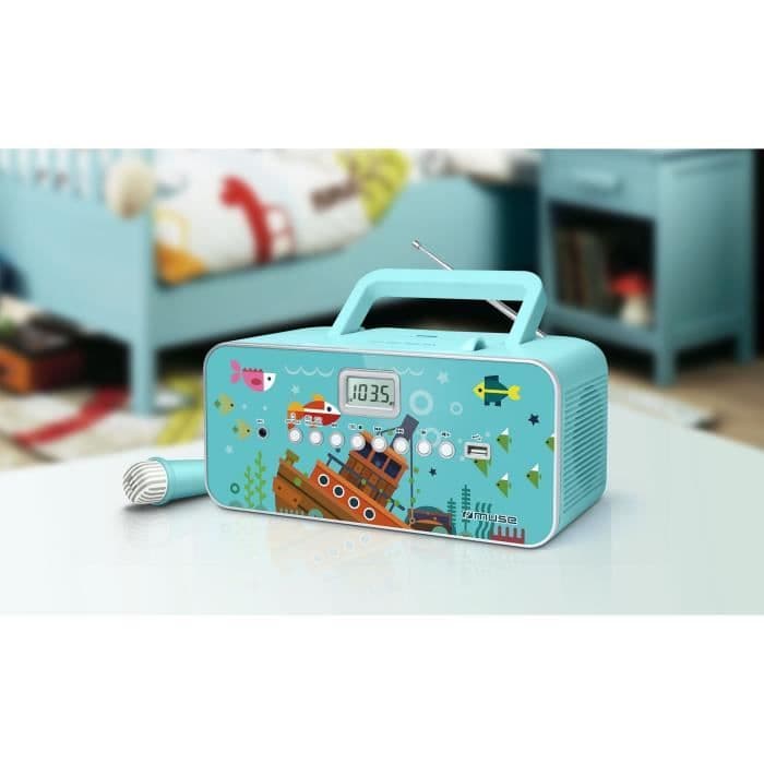 MUSE M29KB Radio CD MP3 - USB-port - Ekstraudgang - turkis