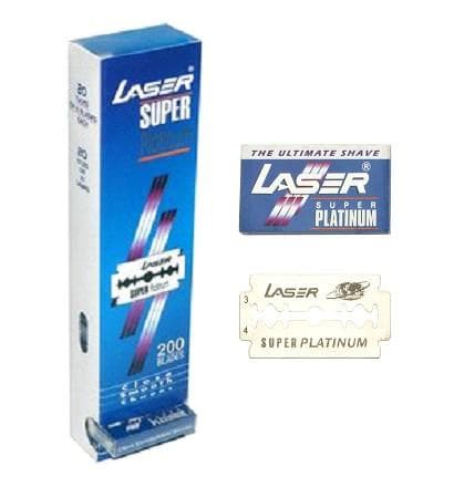 200-pack Laser Super Platinum Rakblad Dubbelrakblad
