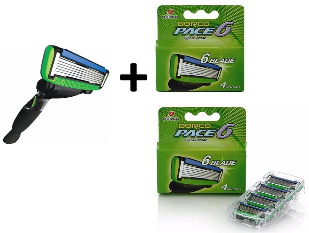 Dorco Pace 6 Partahöylä + 9 Partahöylän terät