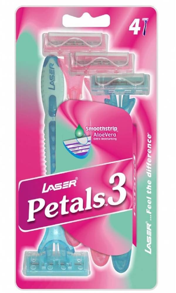 Rakhyvel 48-pack Laser Petals, 3-bladiga rakhyvlar för tjejer