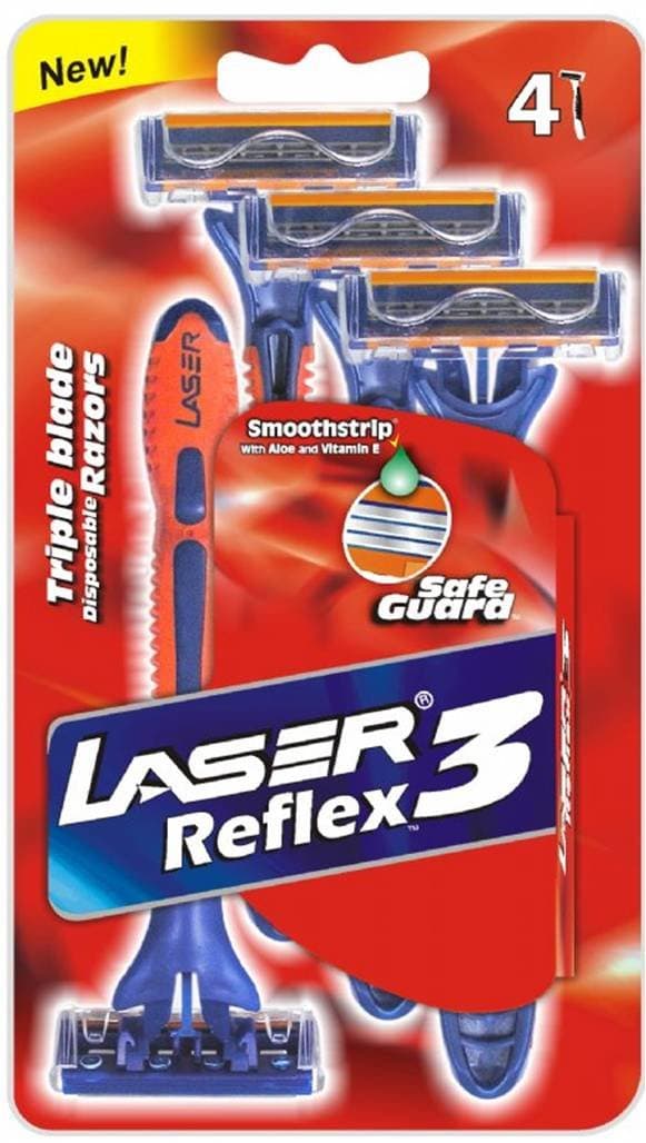 Rakhyvel 96x 4-pack Laser Reflex3, 3-bladiga rakhyvlar för män