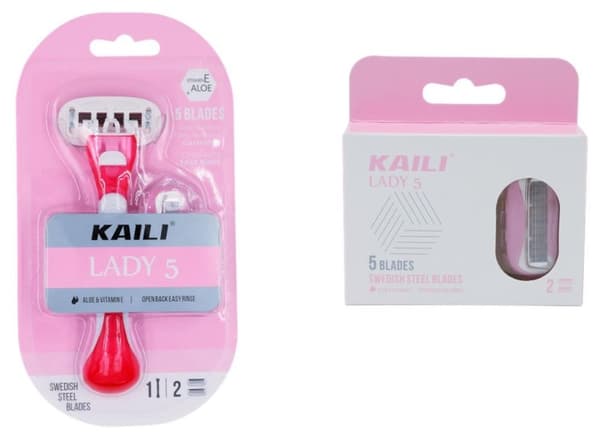 Kaili Lady5 rakhyvel för kvinnor, tjejer,  inkl 4 rakblad