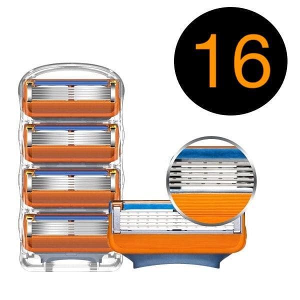 16-pak barberblad til Gillette FUSION / PULVER / PROGLIDE.