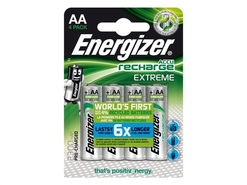 Bild av Genopladelige batterier energizer nimh aa, pakke a 4 stk.