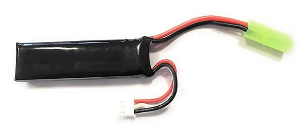 Batterier för Airsoft Li-Po 11.1V 420mAh 30C för M4 Crane Stock M110 SR25 AK47 MP5K MP5 Ärr M249 M240B M60 G36 M14 RPK PKM L85 AUG G3