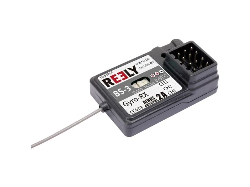 Reely BS-3 3-kanals gyro-modtager 2,4 GHz