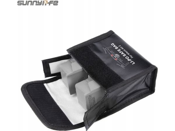 SunnyLife Carrying Case Pouch For 2x Batteries For Dji Mavic Air 2/Fireproof