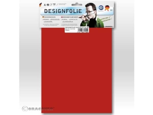 Oracover 80-029-B Designfolie Easyplot (L x B) 300 mm x 208 mm Transparent rød