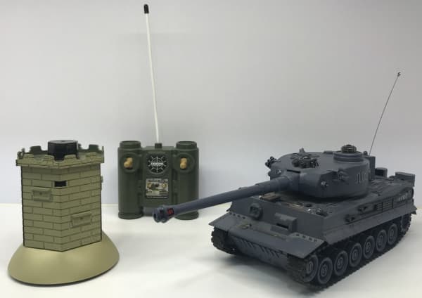 German Tiger Fjernstyret Tank 1:28 VS Fort 40Mhz