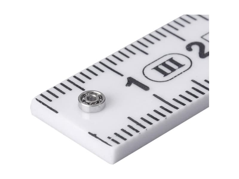Reely Miniaturkugleleje Kromostål Indvendig diameter: 2 mm Udvendig diameter: 6 mm Omdrejningstal (maks.): 85000 rpm