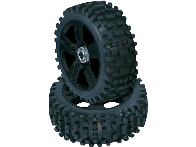 Komplette hjul 1:8 Reely Buggy Gribeknopper 5 eger Sort 4 stk