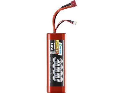Bild av Conrad 1414149, Batteri, Litium Polymer (LiPo), 3000 mAh, 7,4 V, 25 mm, 46 mm