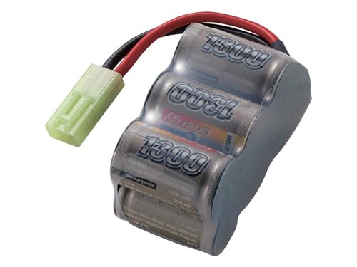 Bild av Conrad 206628, Batteri, Nickel-metallhydrid (NiMH), 1300 mAh, 7,2 V, 135 g, 34 mm