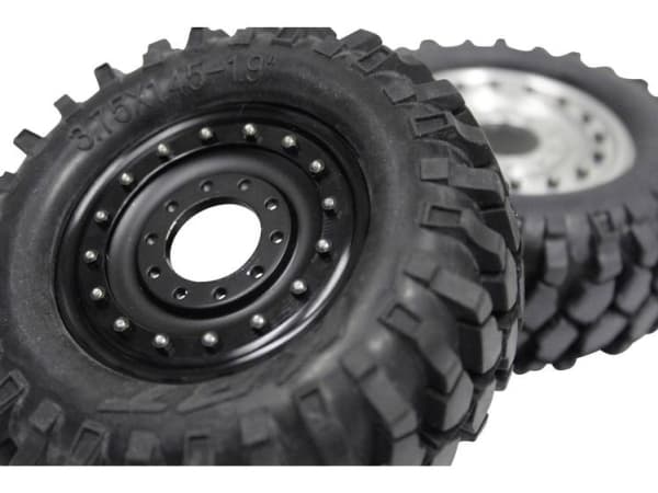 ScaleArt 1:14 Lastvogn Fælge Aluminium Bead Lock Sort 1 Paar