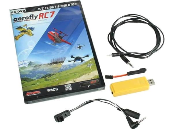 Ikarus aeroflyRC7 Ultimate Modelbyg flysimulator med interface Graupner/HoTT , med interface Futaba/Spektrum